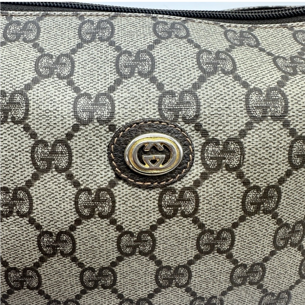 #34. Vintage Gucci Supreme Clutch GG Canvas Bag Authentic - Picture 10 of 14